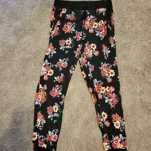 Floral print joggers
